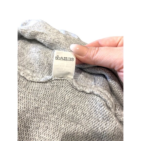 Brandy Melville Oversized Wool Blend Cardigan Gray One Size Beach Boho Neutral - Picture 5 of 13